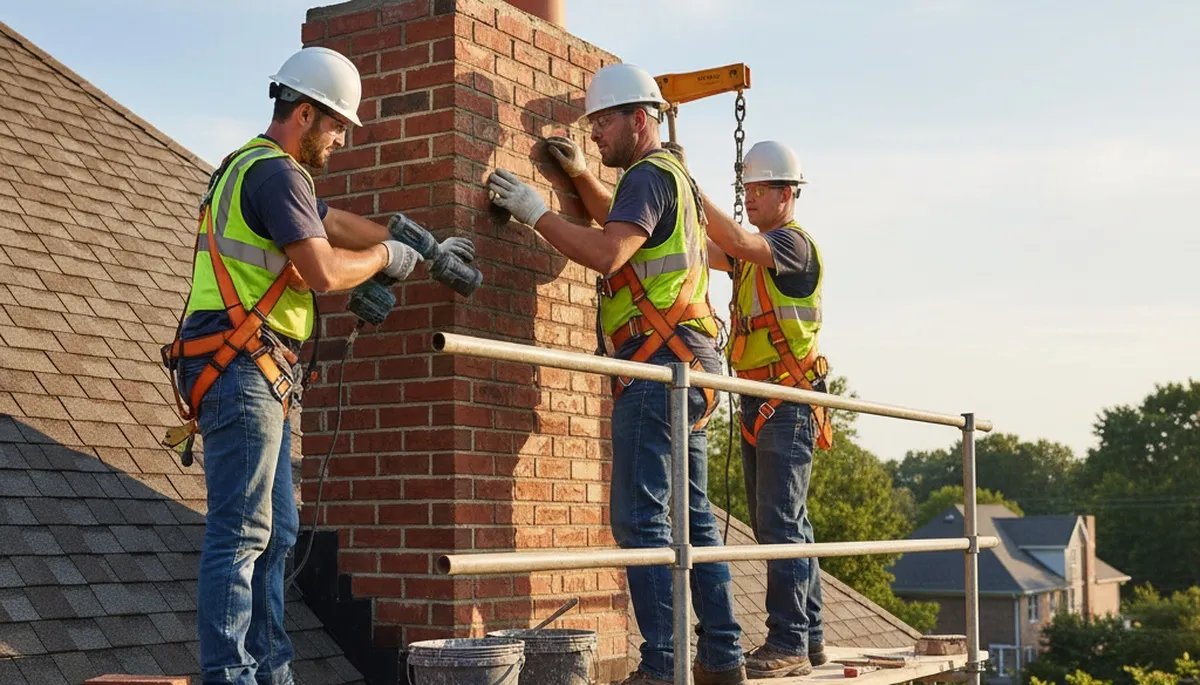 Fort Collins, CO chimney repair with brick and mortar restoration by FX Remodeling & Exteriors
