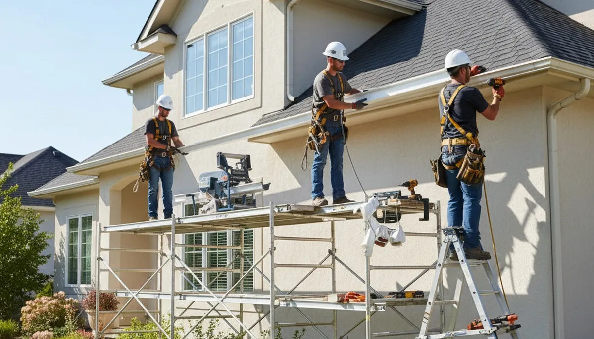 Seamless gutters installed on a Fort Collins, CO home by FX Remodeling & Exteriors